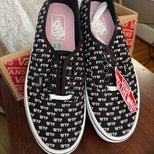 COPY - VANS Authentic Sayings Black WTF NWT In Box  Mens size 7 or Womens 8.5